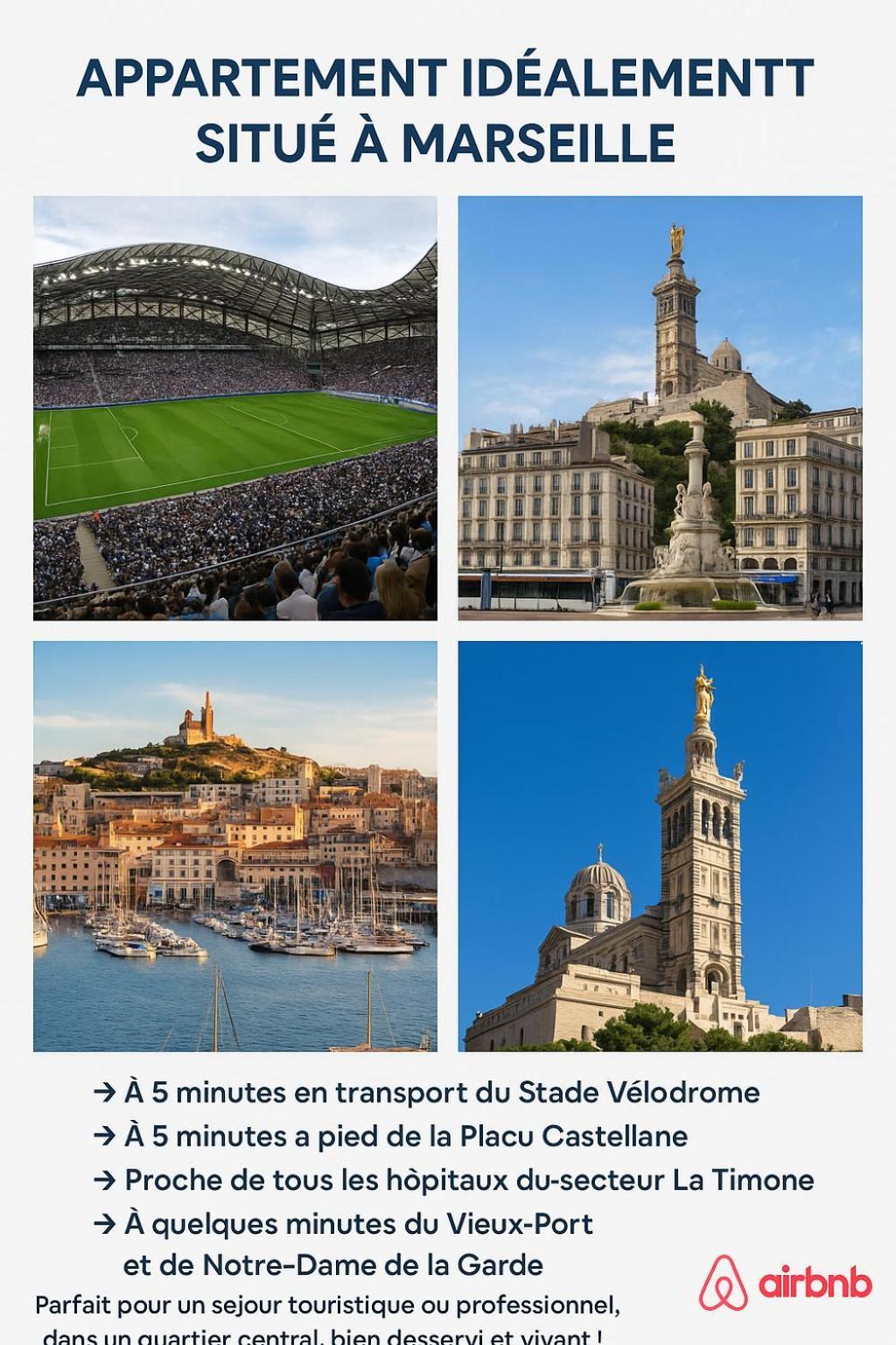 Massilia Mood ,Centre, Stade Velodrome, La Timone, La Conception , Wifi Gratuite Marseille Eksteriør bilde